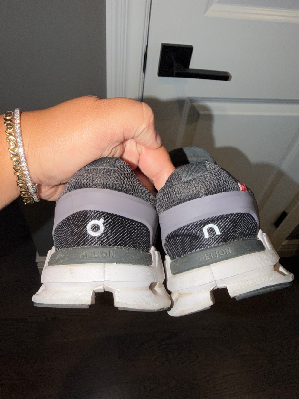 On Running Women's Athletic Cloud Shoes in Charcoal Gray - Picture 3 of 4